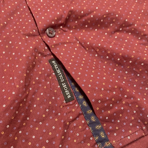 Report Collection Slim Fit XL(17.5) burgundy shirt - Picture 2 of 6